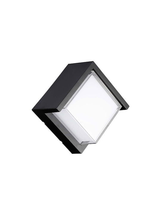 V-TAC Επιτοίχια Εξωτερική Πλαφονιέρα LED IP65 12W με Φυσικό Λευκό Φως 16x16x10εκ.