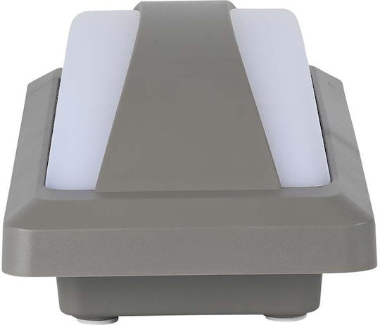V-TAC Επιτοίχια Εξωτερική Πλαφονιέρα LED IP65 12W με Φυσικό Λευκό Φως 23x11x7.6εκ.