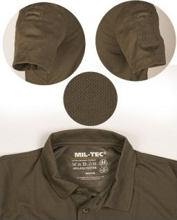 Mil-Tec Tactical Quickdry Polo Blouse in Khaki color