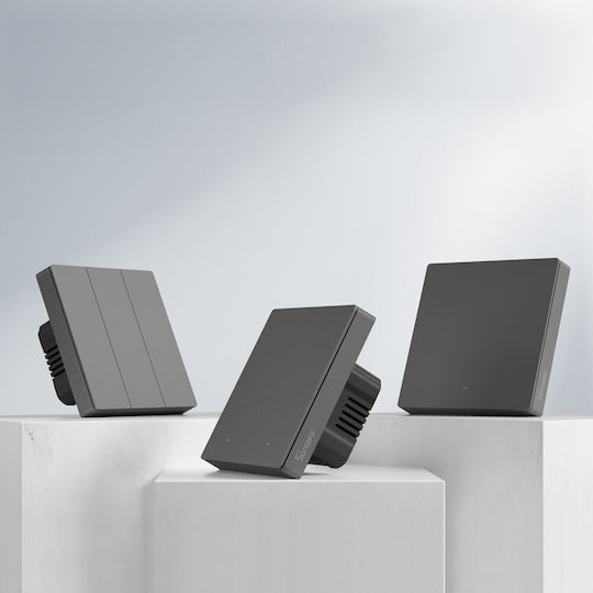 Sonoff M53c80 Χωνευτός Διακόπτης Τοίχου Wi-Fi Τριπλός με Πλαίσιο Γκρι