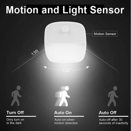 Dekton LED Emergency Light Spot with Battery Powered and Motion Sensor 1pcs