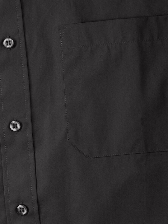 Long Sleeve Shirt In Regular Fit Black Black