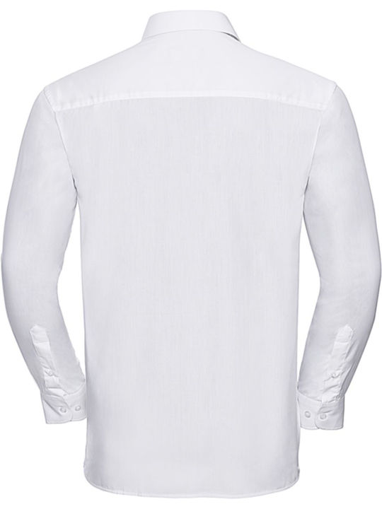 Russell Europe Men's Shirt Long Sleeve White