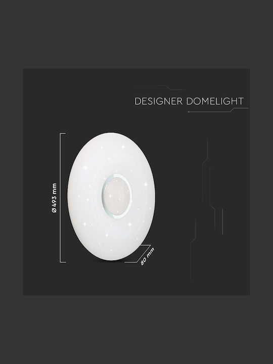 V-TAC Στρογγυλό Εξωτερικό LED Panel 30W με Ρυθμιζόμενο Λευκό Φως 49.4εκ.