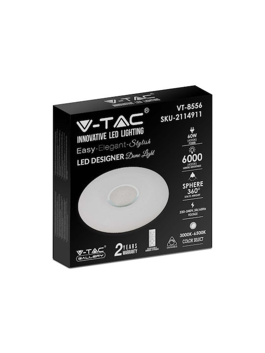 V-TAC Στρογγυλό Εξωτερικό LED Panel 30W με Ρυθμιζόμενο Λευκό Φως 49.4εκ.