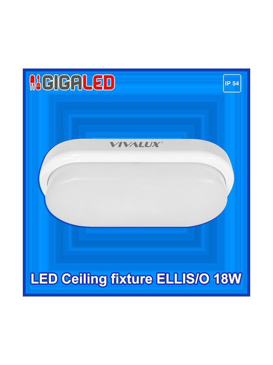 Vivalux Ellis Deckenleuchte für den Außenbereich mit integriertem LED in Weiß Farbe VIV003684