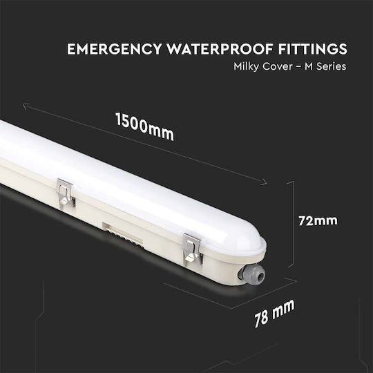 V-TAC Lichtleiste Außenbereich mit integriertem LED 48W 150cm
