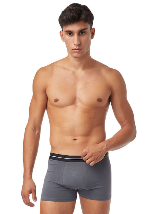 Minerva Men's Boxers 2Pack Black/Anthracite