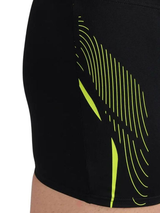 Men's Swimwear Shorts Black/Green Freeze with Patterns
