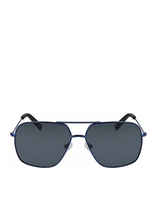 Nautica Sunglasses Navy Blue with Metal Frame & Blue Lens