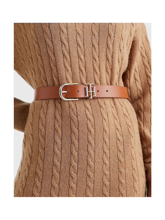 Tommy Hilfiger Leather Women's Belt Tabac Brown