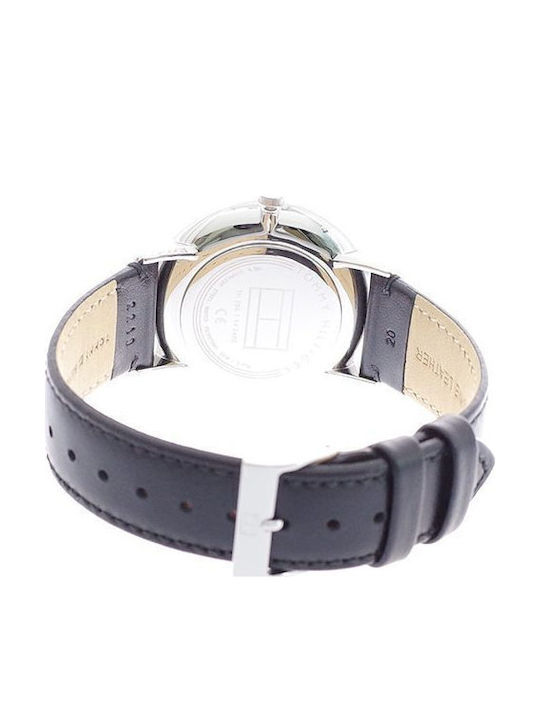 Tommy Hilfiger Brooklyn Men's Watch 40mm Chronograph Battery with Black Leather Strap