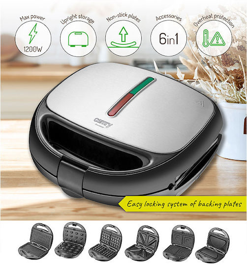Adler CR 3057 Τοστιέρα για 2 Τοστ 1200W Inox