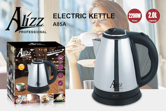 Alizz A85a Βραστήρας 2lt 2200W Ασημί