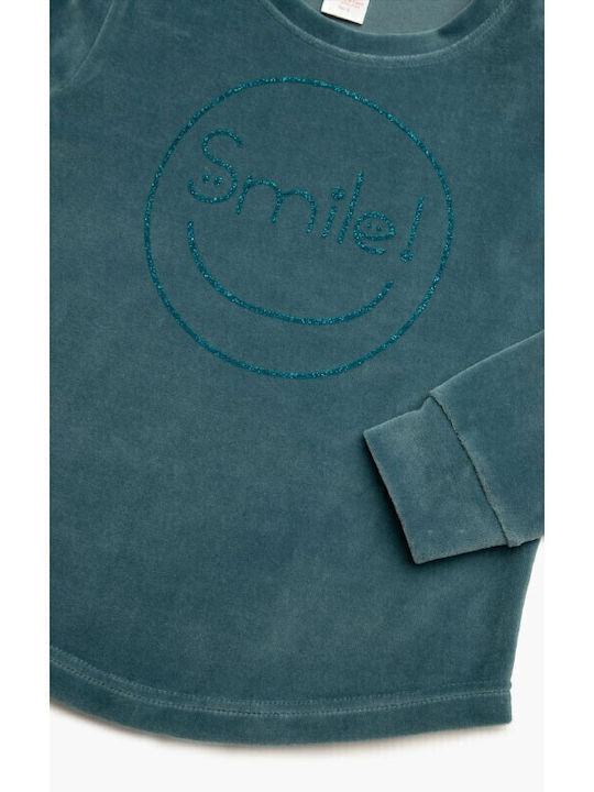 Minerva Kids' Pajamas Winter Cotton Petrol Smile
