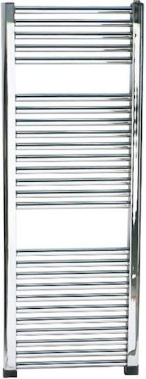 Splendid Elegant Round Straight Towel Rail Bathroom 1200x600 784kcal/h Silver