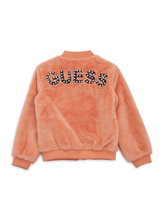 Kids' Fur Short with Hood Pink
