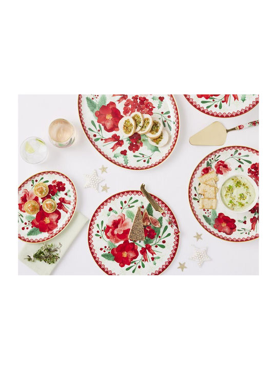 Maxwell & Williams Mistletoe Christmas Container Porcelain Red-White 1pcs