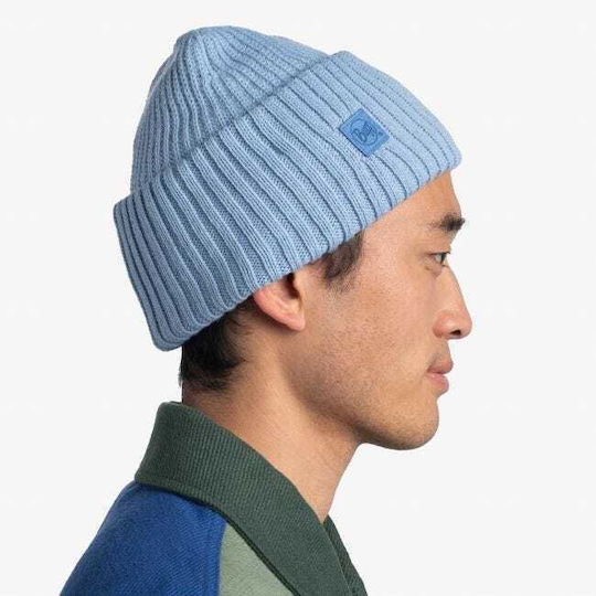 Rutger Beanie Unisex Căciulă cu Tricotaj Rib în culoarea Albastru deschis