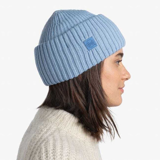 Rutger Beanie Unisex Căciulă cu Tricotaj Rib în culoarea Albastru deschis