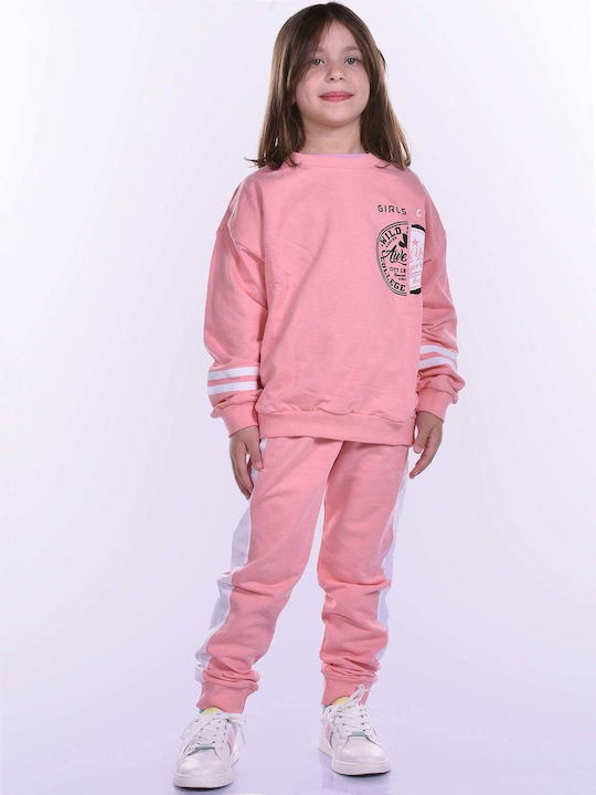 Nek Kids Wear Παιδικό Σετ Φόρμας Ροζ 2τμχ