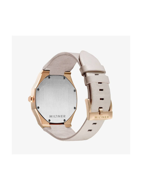 Millner Watch with Beige Leather Strap