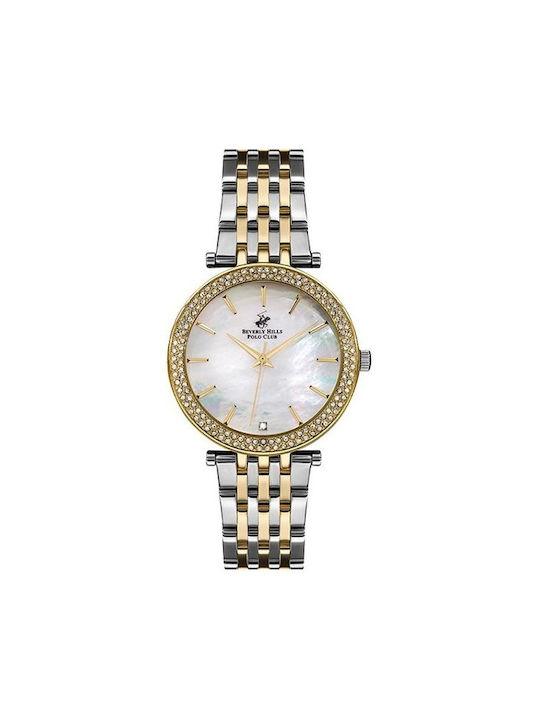 Beverly Hills Polo Club Watch with Gold Metal Bracelet