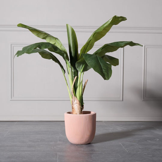 Supergreens Stripe S Übertopf Keramik Rosa 24x24x23εκ.