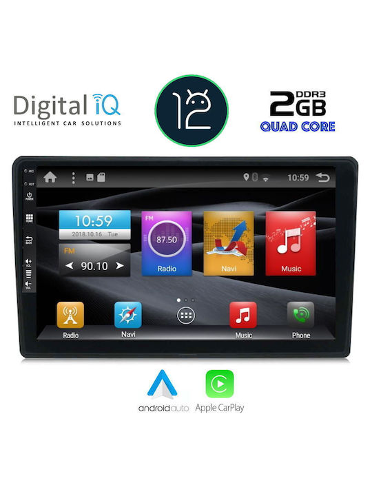 Digital IQ Car Audio System for Citroen C4 / DS4 2018+ (Bluetooth/USB/AUX/WiFi/GPS/Apple-Carplay/Android-Auto) with Touch Screen 10"