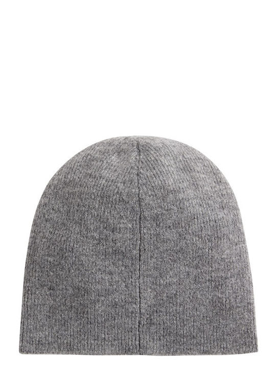 Beanie Ανδρικός Σκούφος με Rib Πλέξη σε Γκρι χρώμα