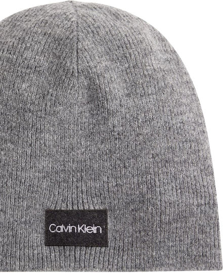 Beanie Ανδρικός Σκούφος με Rib Πλέξη σε Γκρι χρώμα