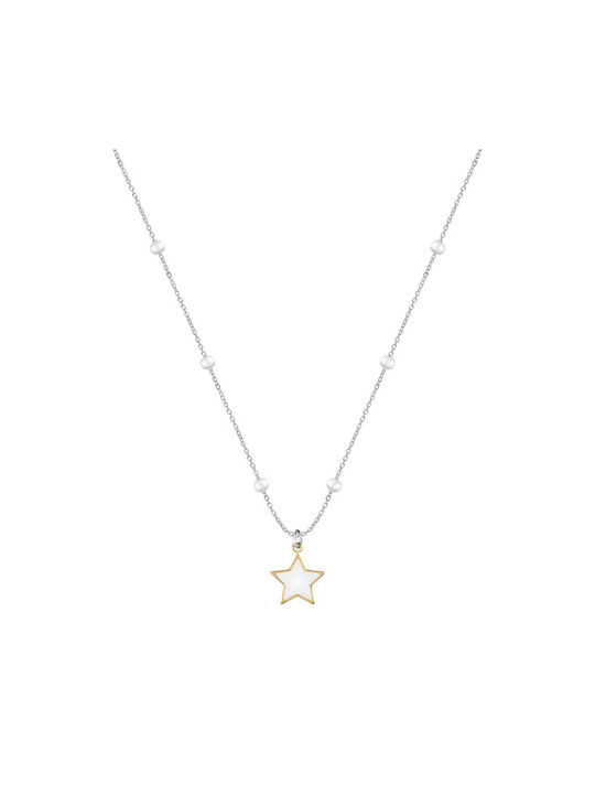 Morellato Necklace with design Star from Gold Plated Steel