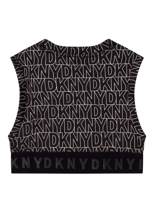 DKNY Kids Crop Top Sleeveless Black