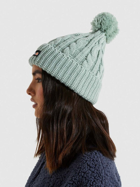 Jaida Pom Pom Beanie Γυναικείος Σκούφος με Πλεξούδες σε Πράσινο χρώμα