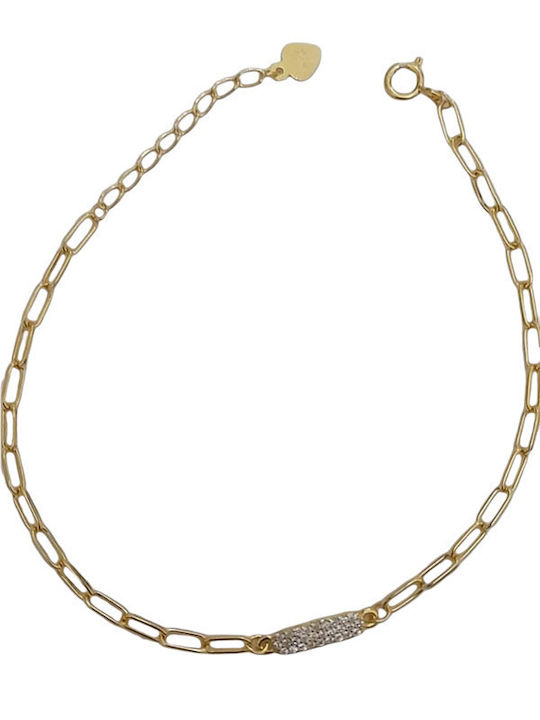 Prince Silvero Bracelet Chain made of Silver Gold Plated with Zircon