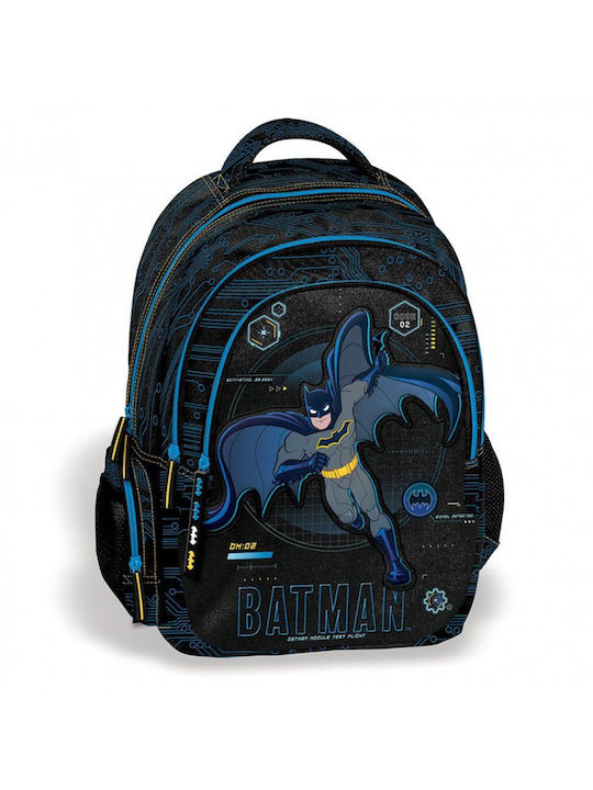 Graffiti Batman School Bag Trolley Elementary, Elementary Multicolour with Water Bottle Holder