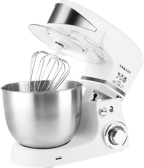 Sokany Stand Mixer 1000W with Stainless Bowl 5lt White