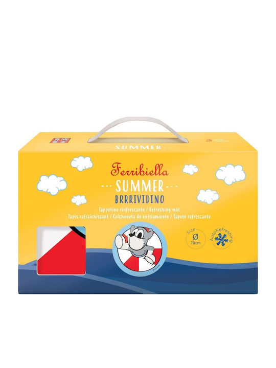 Ferribiella Water Summer Matratze für Hunde Rund Kühlendes 70x70cm.