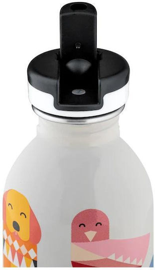 24Bottles Kids Water Bottle Stainless Steel White 250ml