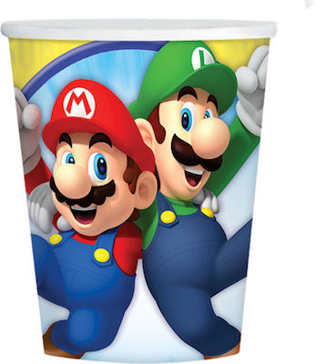 Ποτήρια χάρτινα Super Mario Glass 8pcs