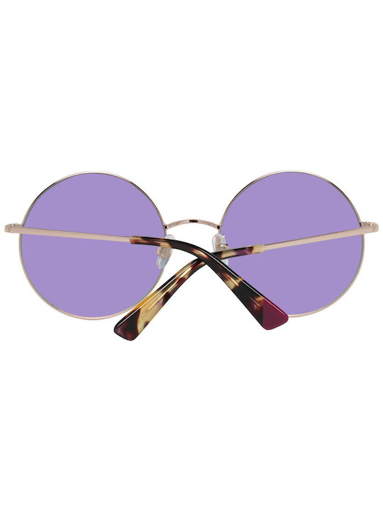 Web Sunglasses with Gold Metal Frame and Gold Lens WE0244 33Z