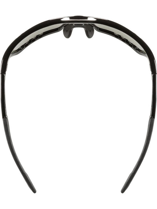Uvex Sportstyle 706 V Ανδρικά Γυαλιά Ηλίου με Μαύρο Κοκκάλινο Σκελετό και Μαύρο Καθρέφτη Φακό 5320052201