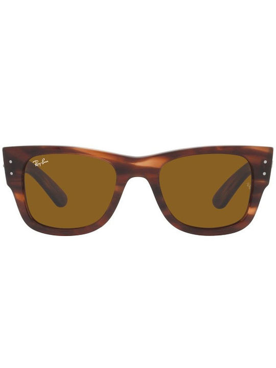 Ray Ban Ochelari de soare cu Maro Broască țestoasă Din plastic Cadru și Maro Lentilă RB0840S 954/33