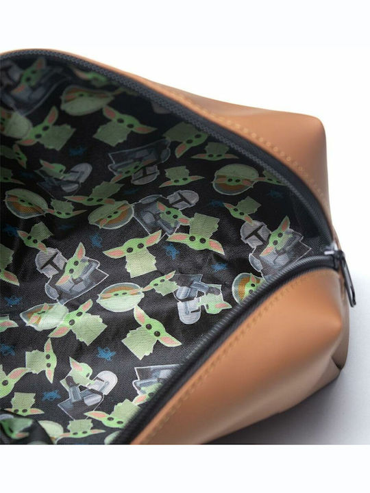 Men's Toiletry Bag Star Wars Mandalorian In Brown Colour 21cm