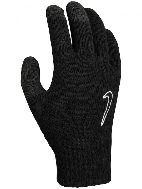Unisex Knitted Touch Gloves Black Knitted Tech And Grip