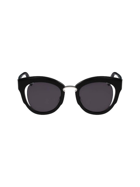 Salvatore Ferragamo Women's Sunglasses with Black Plastic Frame and Black Lens SF 830S 001