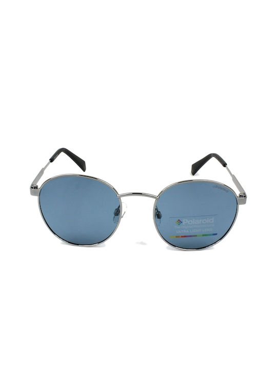 Polaroid Unisex Sonnenbrille mit Gray Metall Gestell und Blau Polarisiert Spiegel Linse PLD2053/S PJP/C3