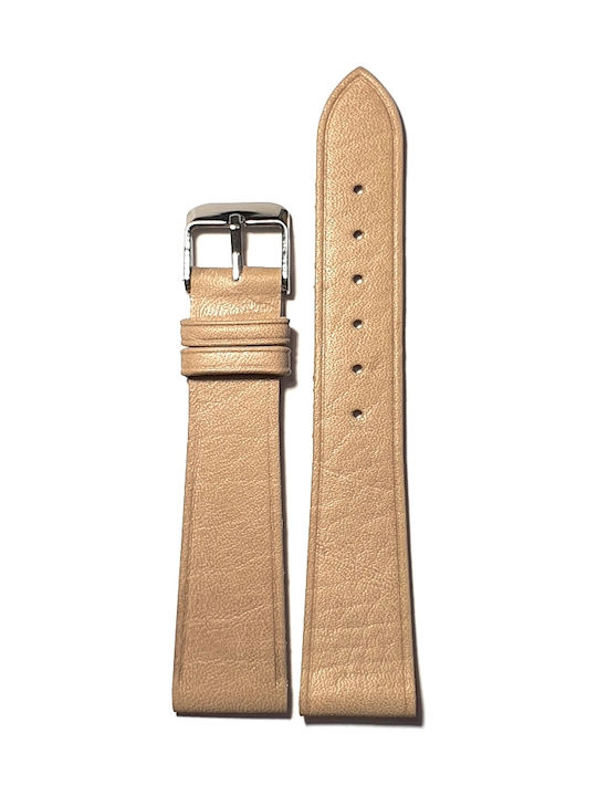 Tzevelion Leather Strap Beige 18mm