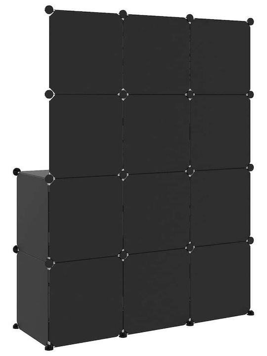 vidaXL Spielzeug Aufbewahrungssystem aus Kunststoff Weiß 110x46.5x144cm 10Stück
