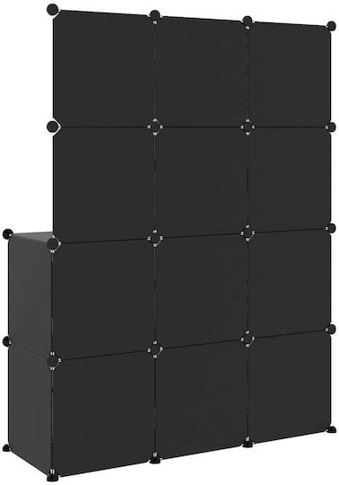 vidaXL Spielzeug Aufbewahrungssystem aus Kunststoff Weiß 110x46.5x144cm 10Stück